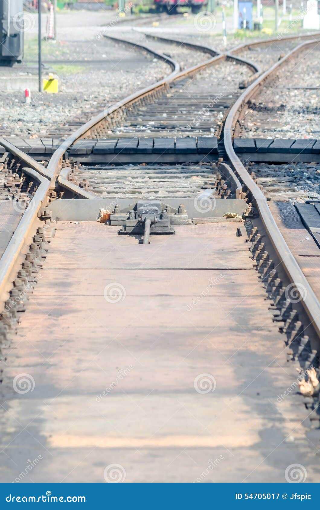 Railway line crossing stock image. Image of road, direction 54705017