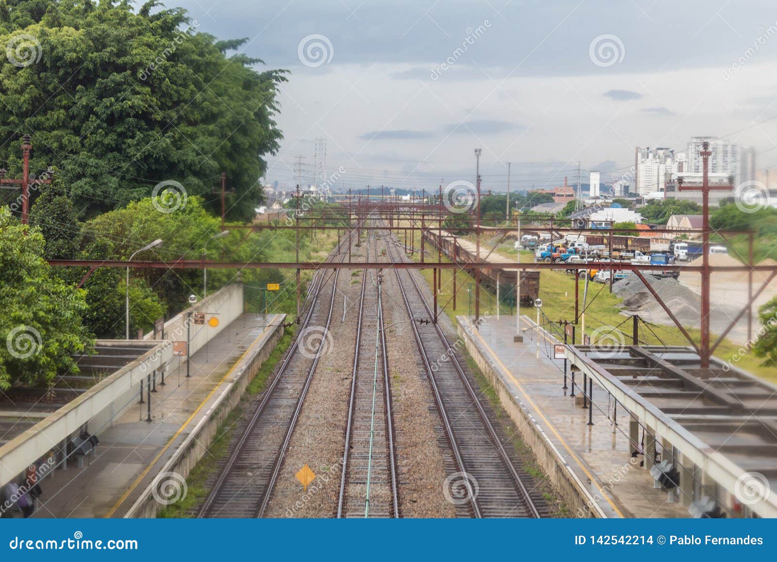 rails of mooca train station - sÃÂ£o paulo, brazil