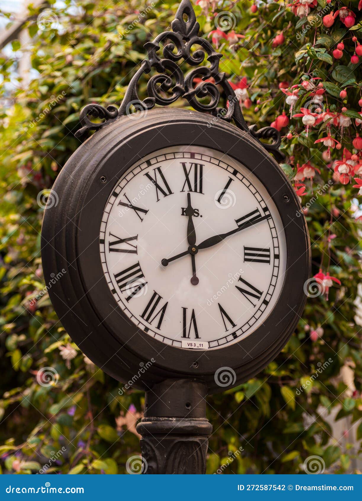 Railway station clock stock photo. Image of railway 272587542