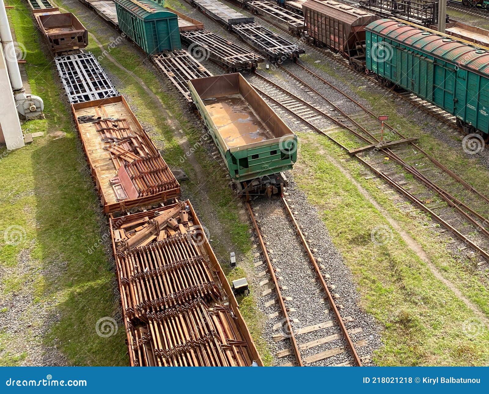 Railway Tanks and Wagons Waiting for Their Turn for Loading and Railway Tanks and Wagons Waiting for Their Turn for Loading and