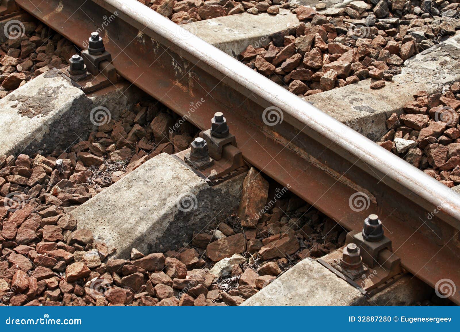 Railway Track Details Closeup Stock Photo Image of outdoor, railroad