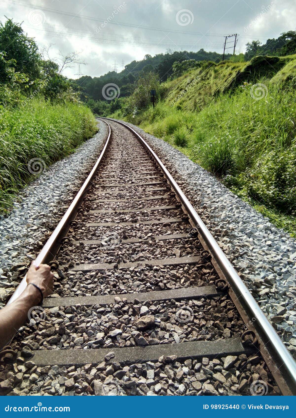 Railway stock photo. Image of south, railway, india, track 98925440