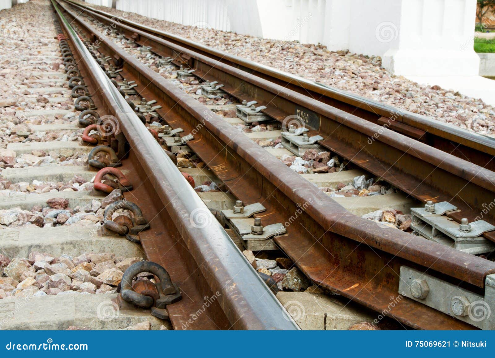 Railway track stock image. Image of outdoor, metal, iron 75069621