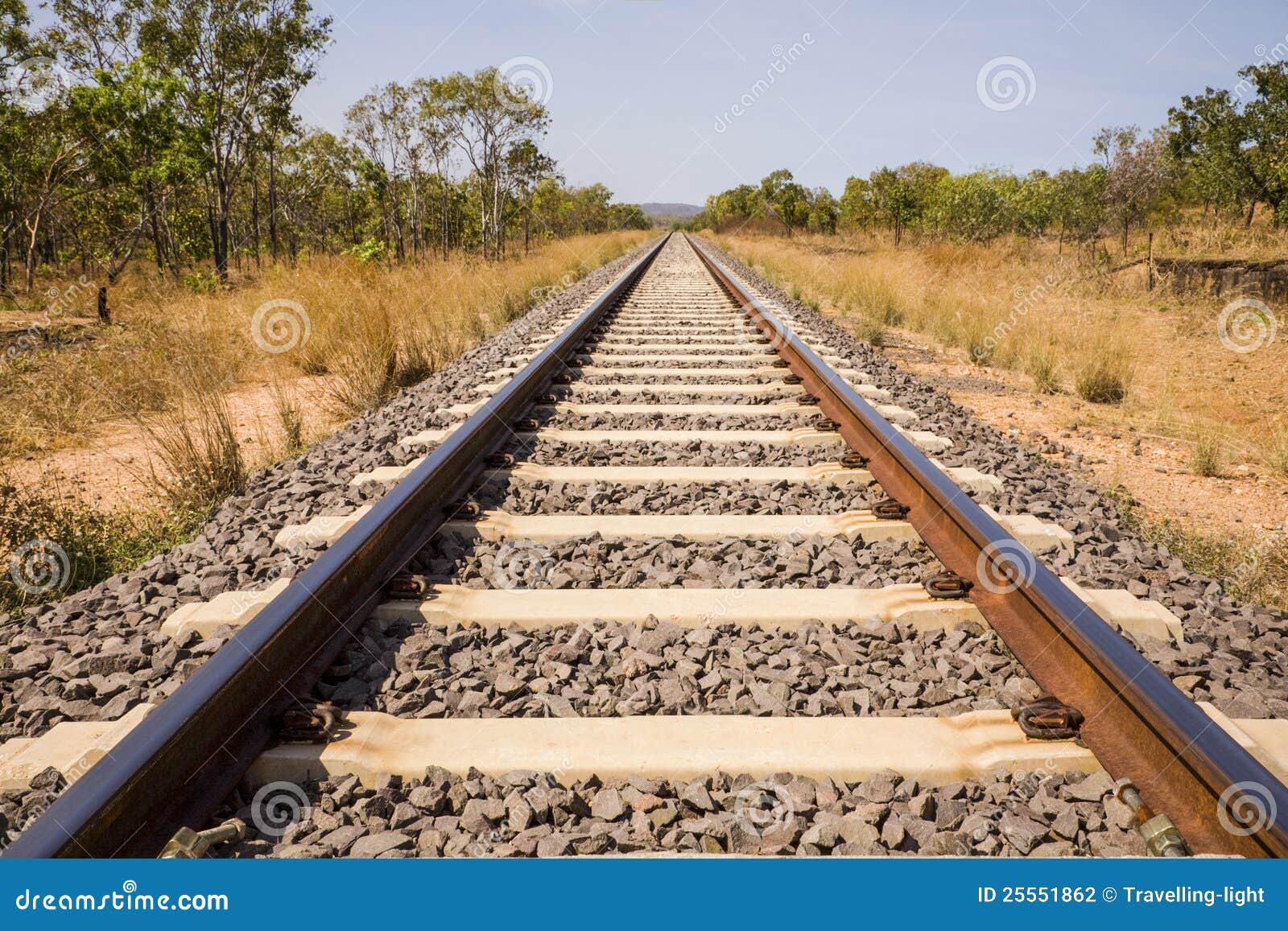 Railway Track Outback Australia Stock Photography - Image: 25551862