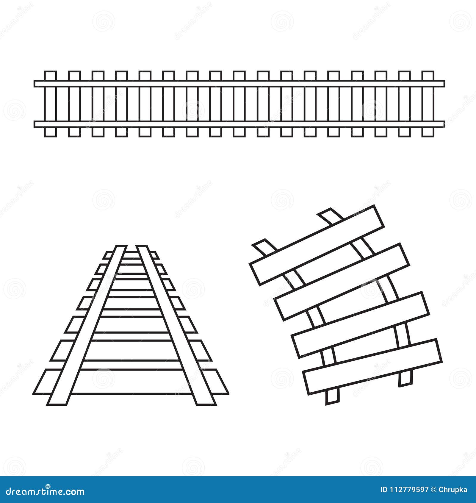 Railway tracks icon stock vector. Illustration of cargo - 112779597