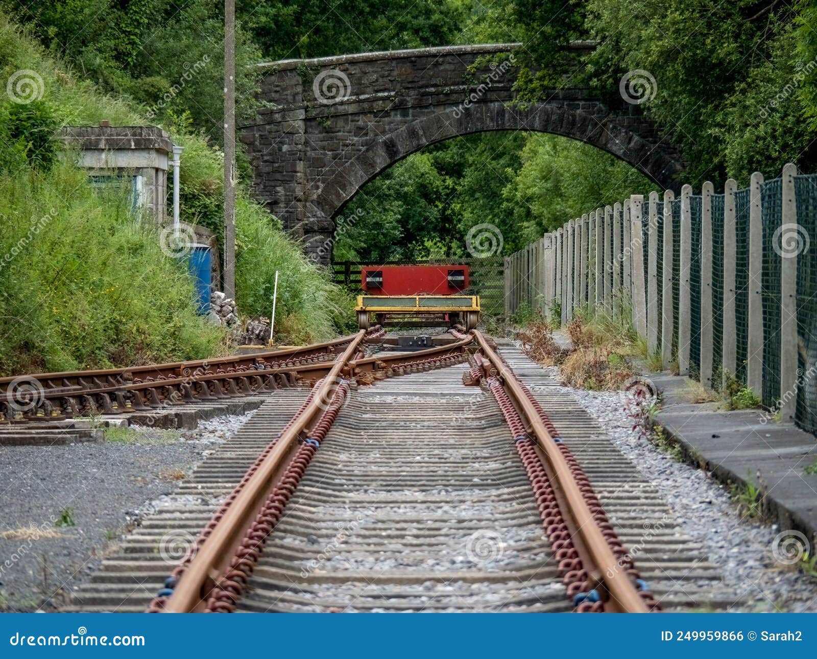 railway rail buffers, end of the line. uk