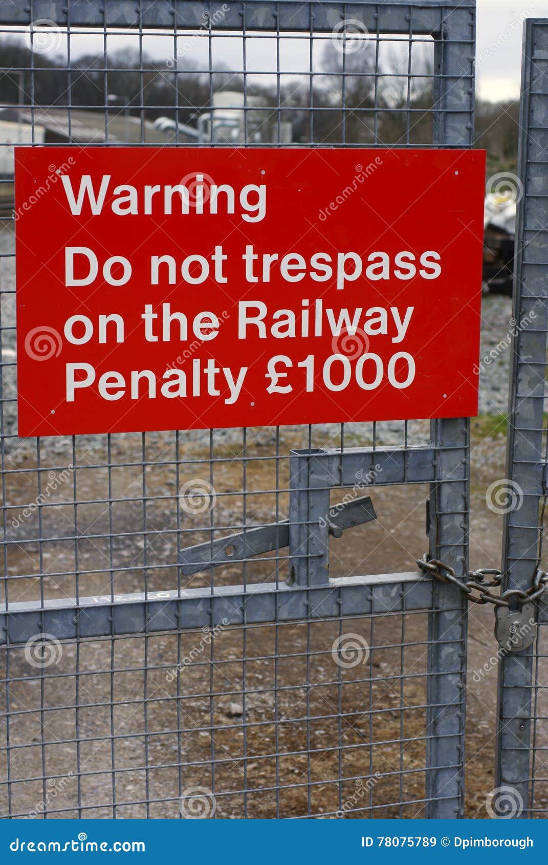 railway trespass sign