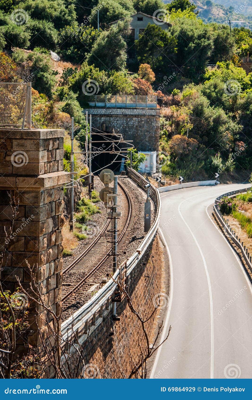 Railway Tunnel in Coast Southern Italy Stock Image Image of italy