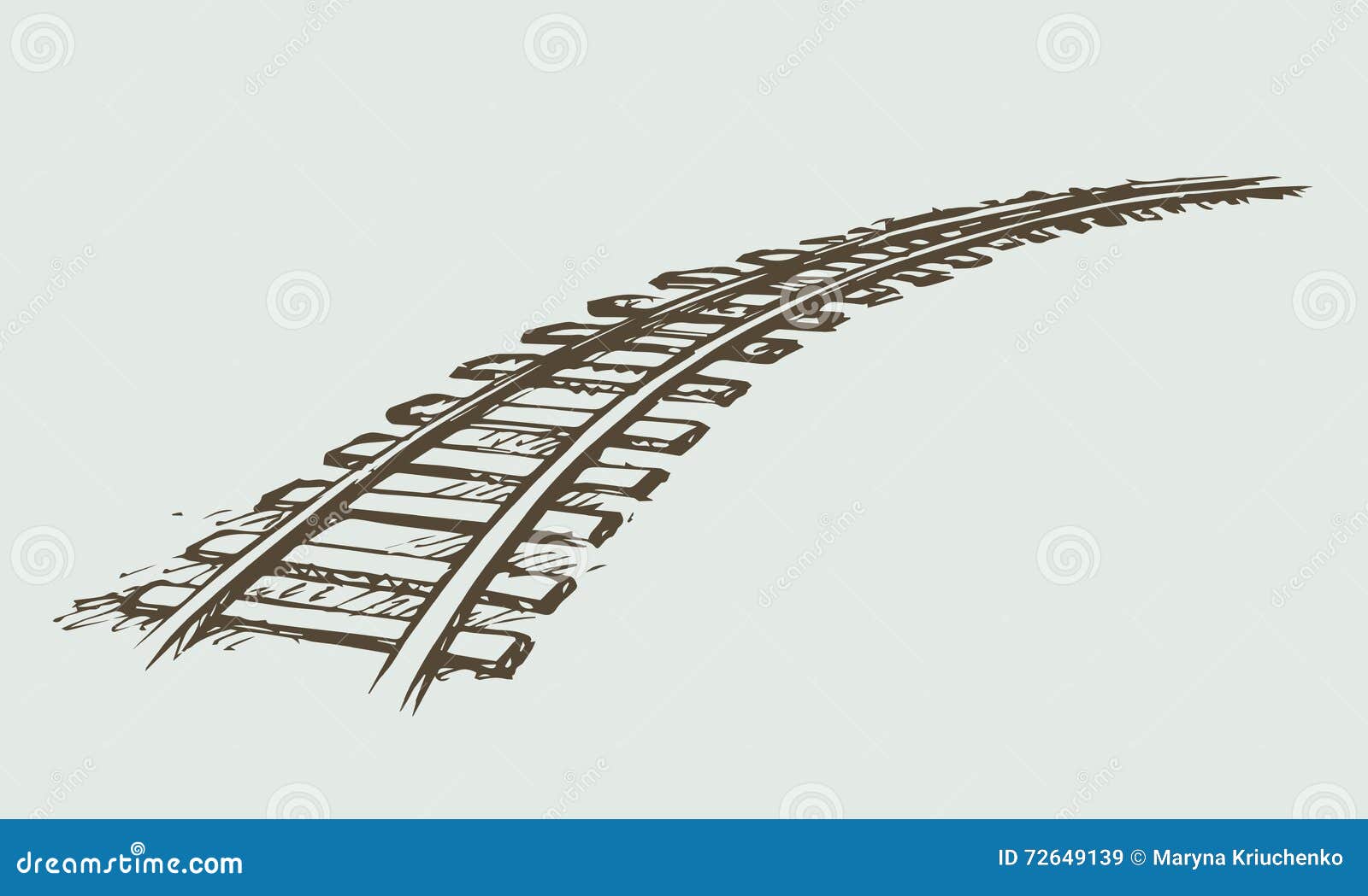 Railway. Vector Drawing Stock Vector - Image: 72649139