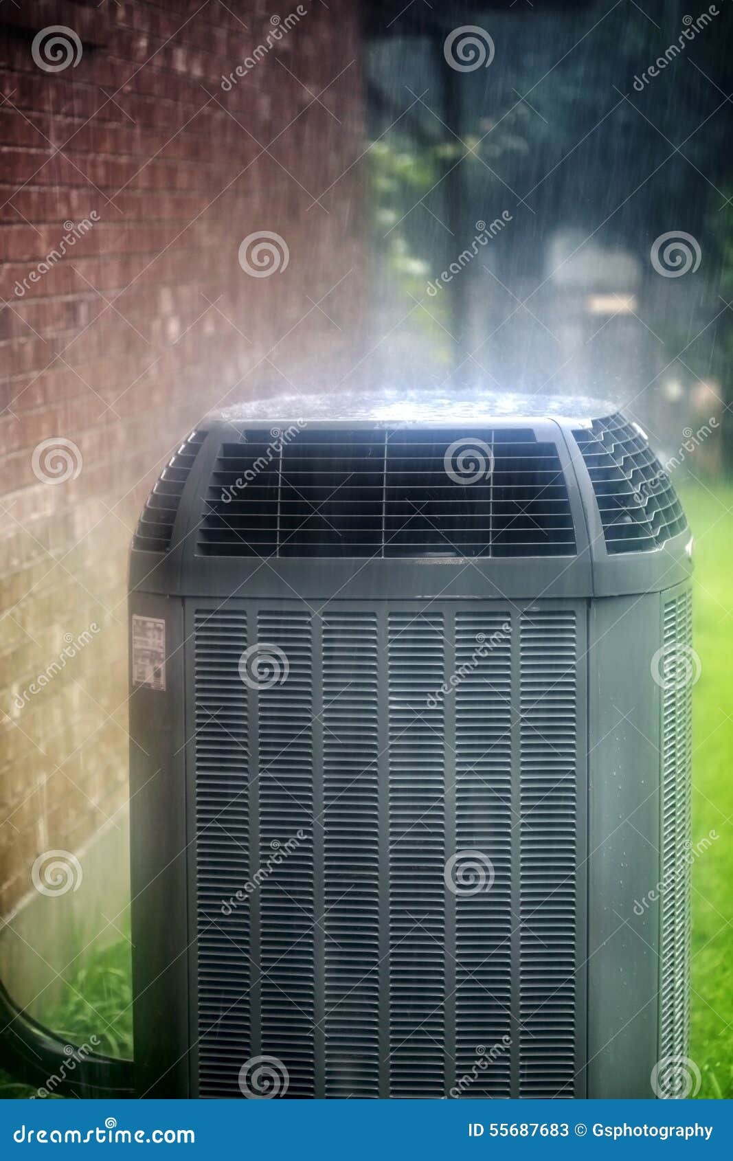 Rain on barkyard stock image. Image of industrial, cooling 55687683