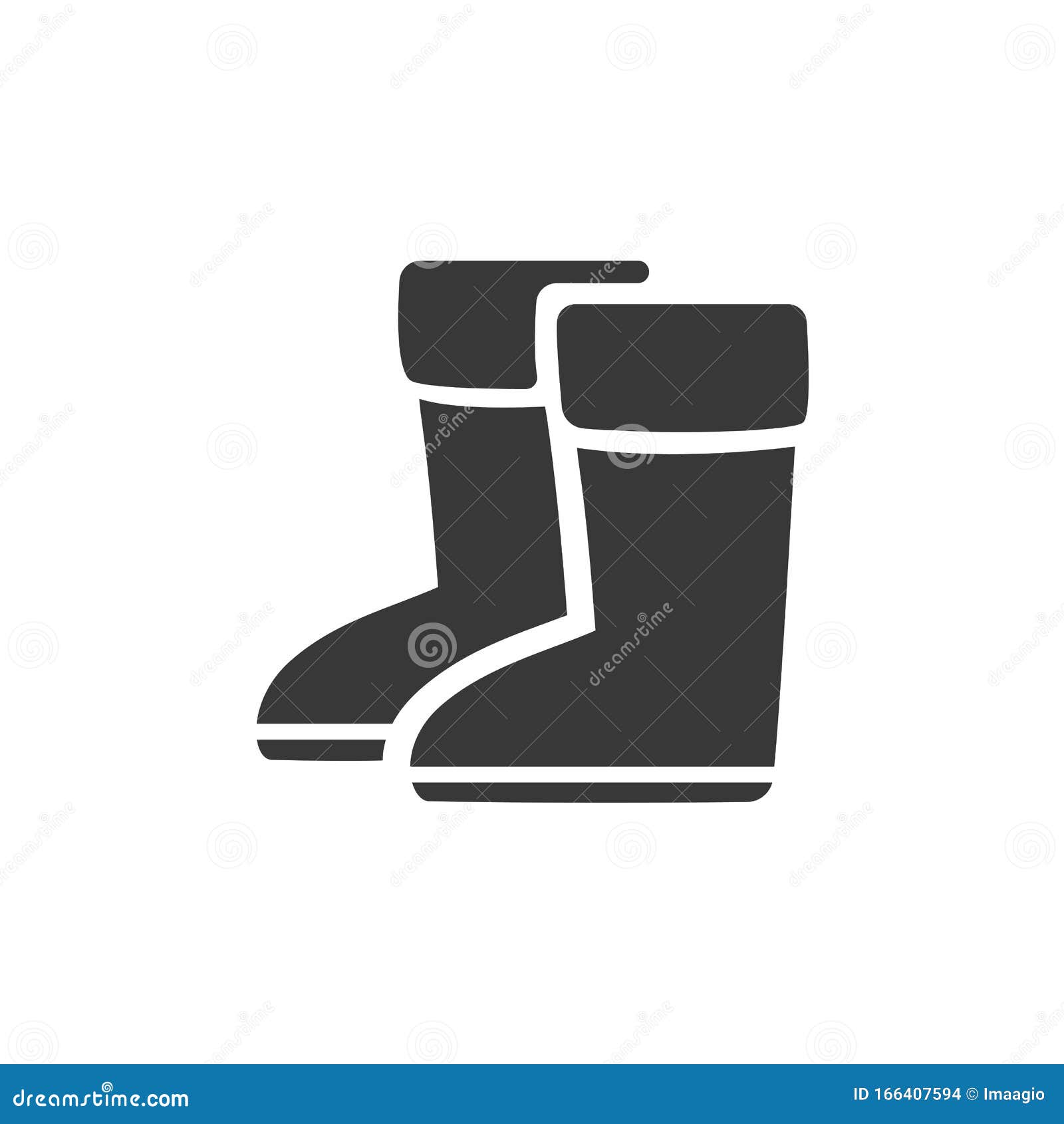 Rain Boots. Isolated Icon. Winter Footwear Vector Illustration Stock ...