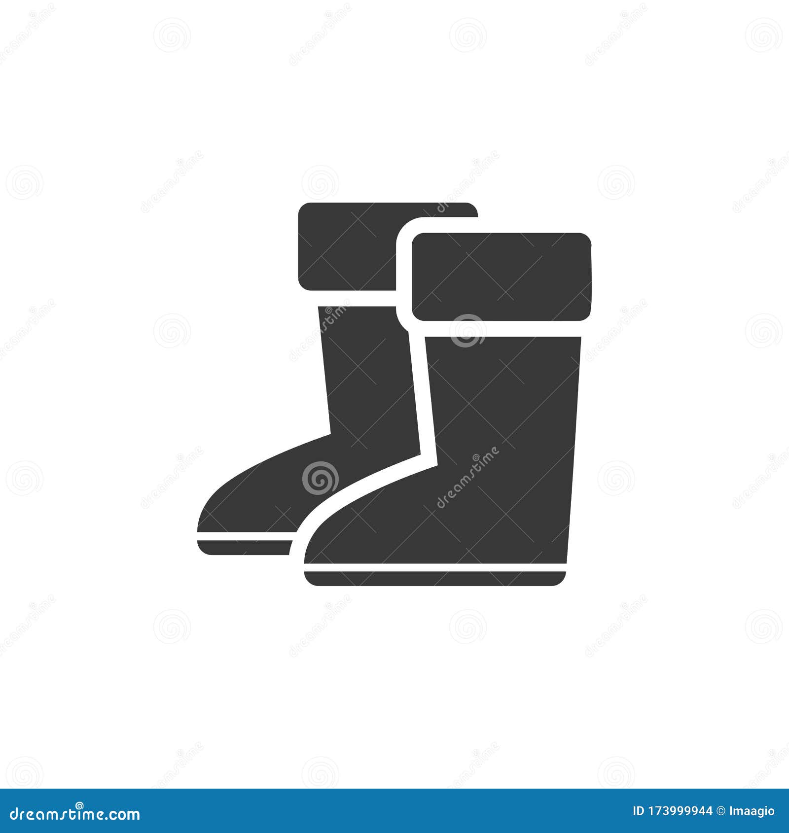 Rain Boots. Isolated Icon. Winter Footwear Vector Illustration Stock ...