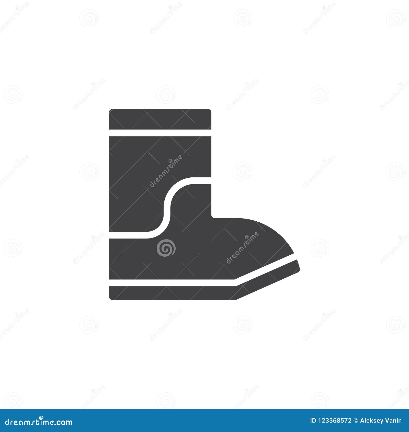 Rain boots vector icon stock vector. Illustration of waterproof - 123368572