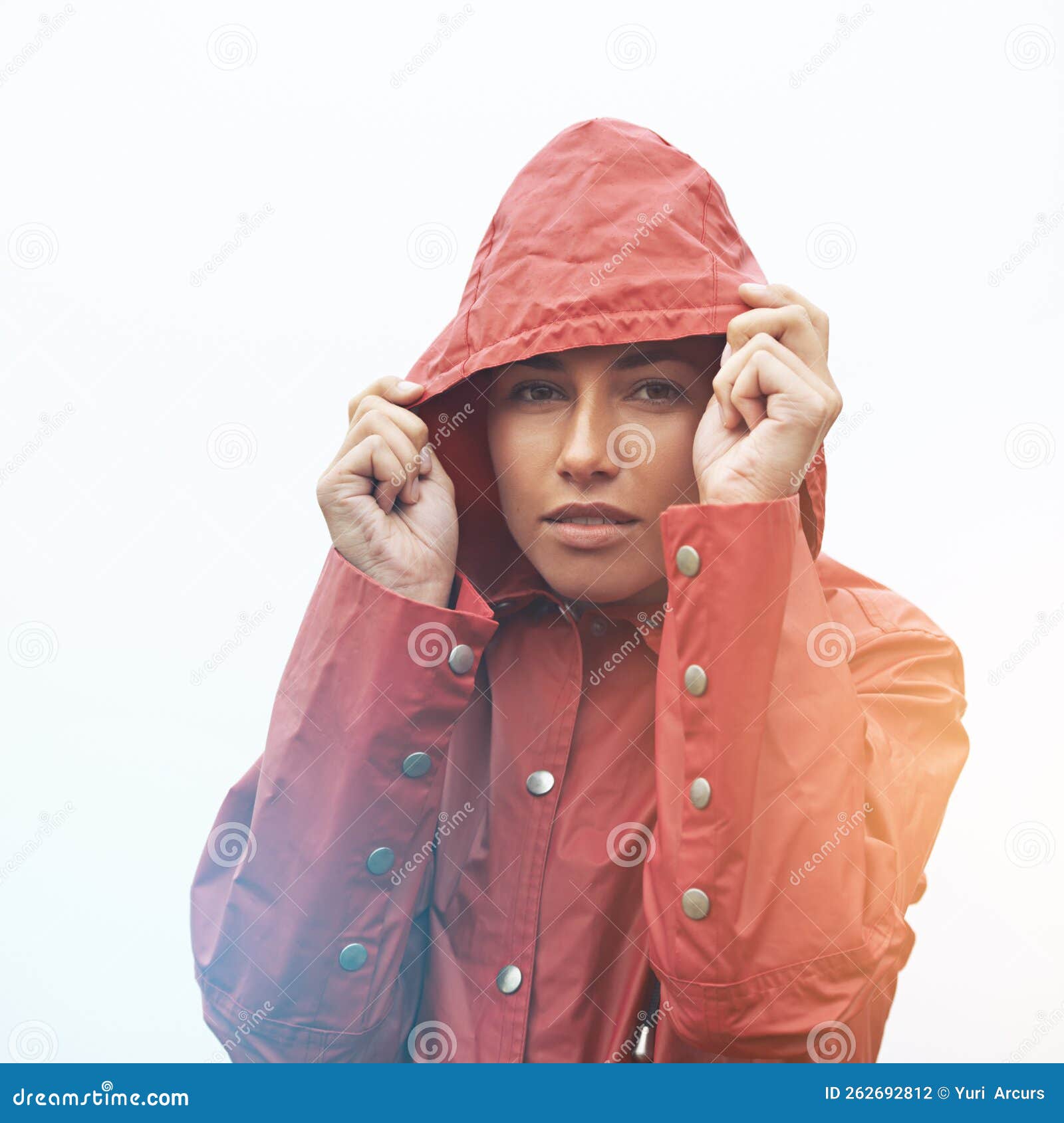 This Rain Came Outta Nowhere. Cropped Portrait of a Young Young Woman ...