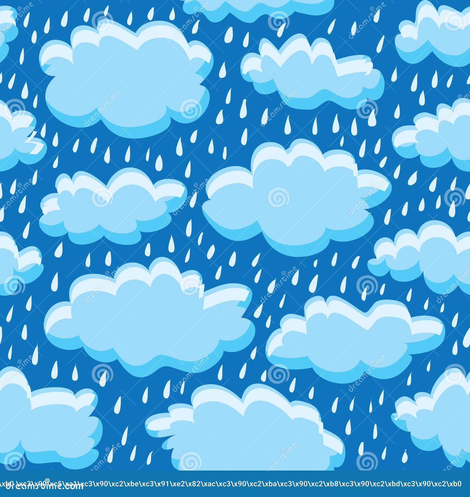 Rain clouds and rain stock vector. Illustration of cyclone - 35230259