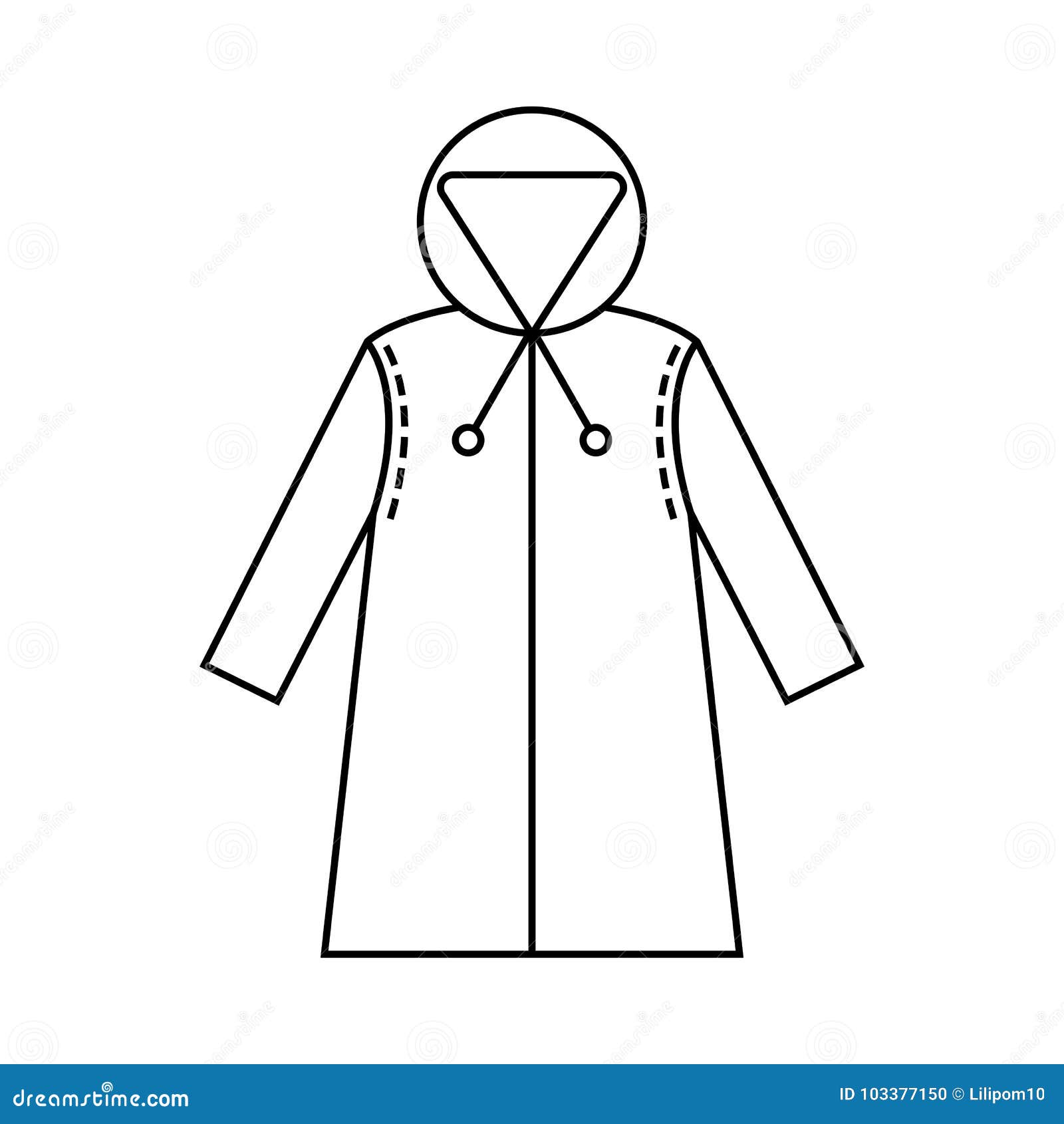 Rain Cover, Raincoat. Flat Icon, Object of Clothes. Protective Suits ...