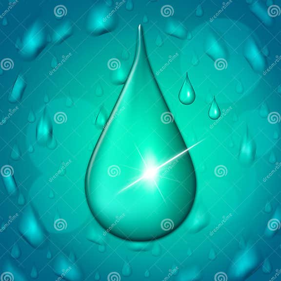 Rain Drop Represents Showers Drip and Wet Stock Illustration