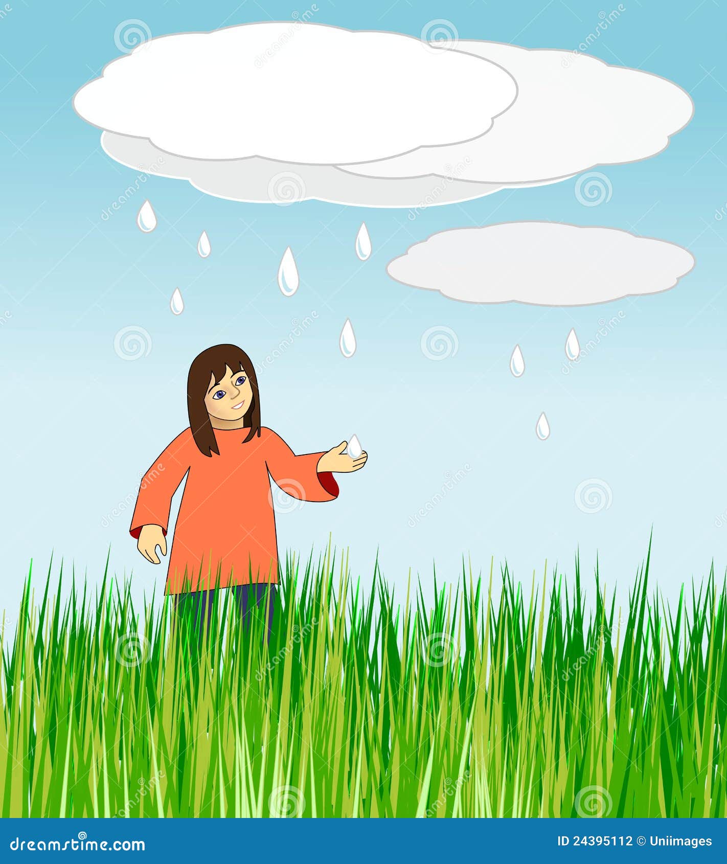 Rain Drops stock illustration. Illustration of cartoon - 24395112