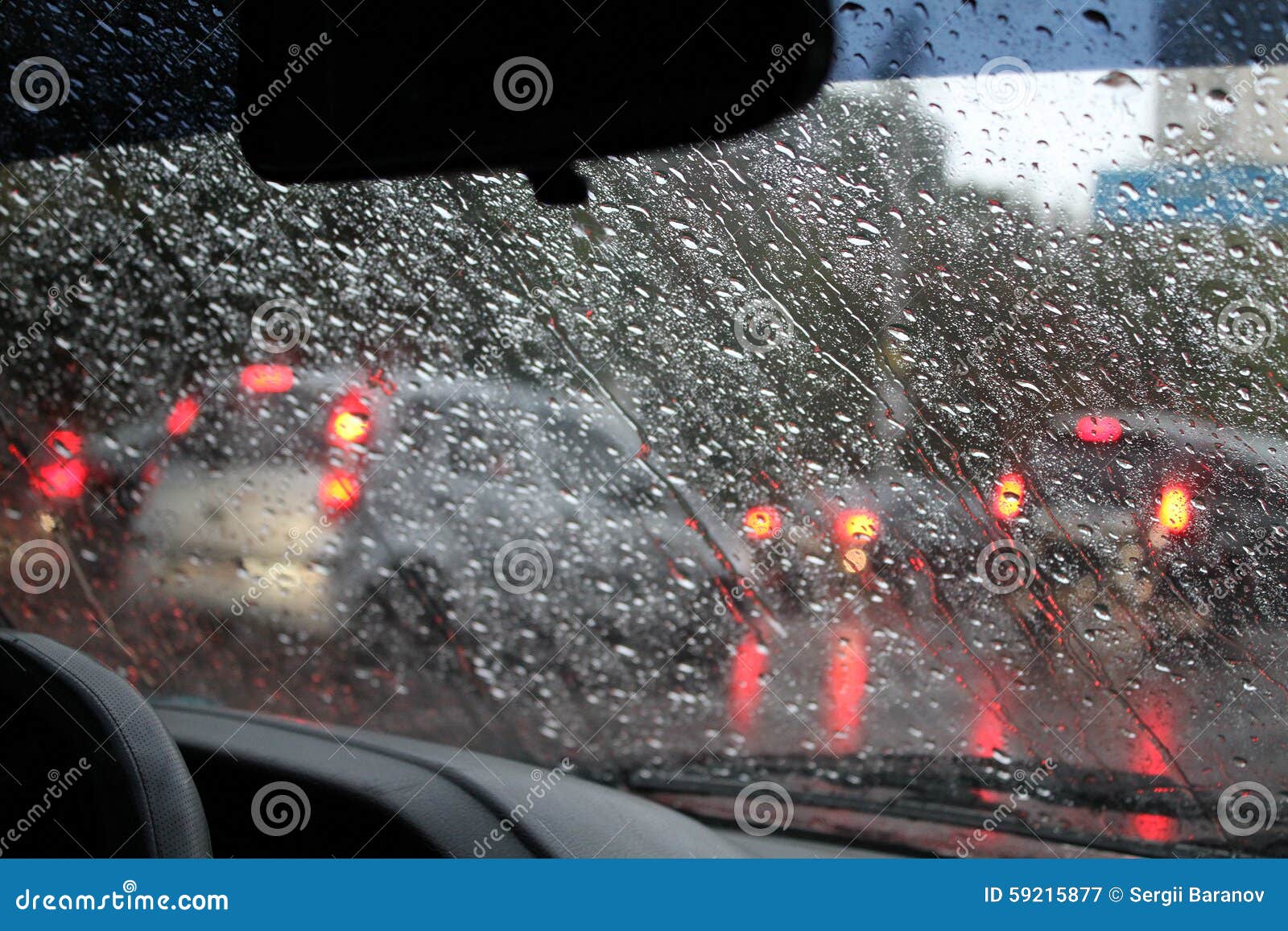 Car windshield water repellent coating - Stock Photo [66505661