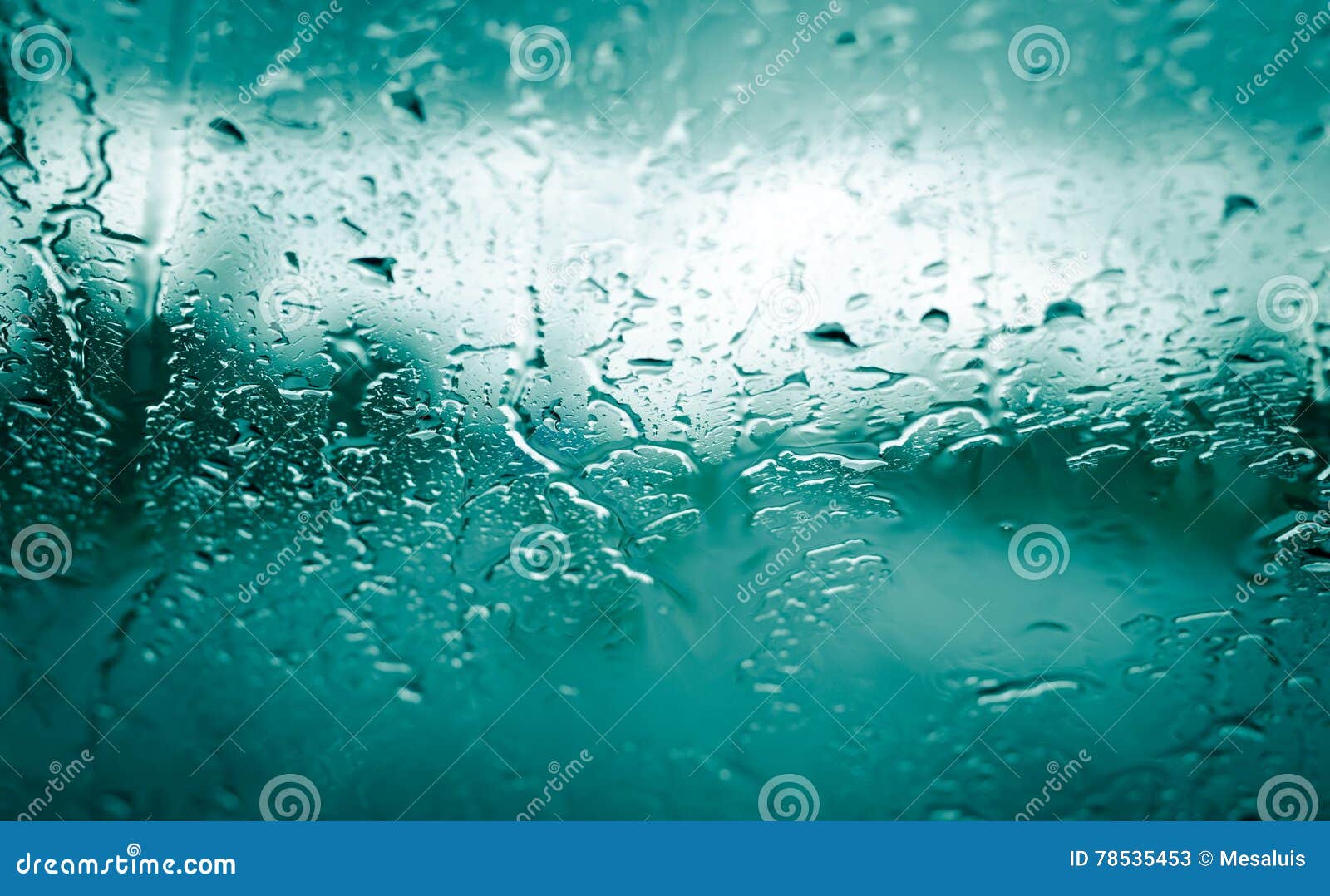 Rain Drops on Front Car Green Glass Stock Image Image of aqua, steam