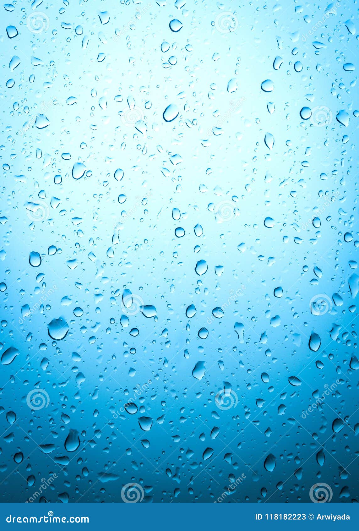 Rain Drops On Glass Water Background Or Black And White