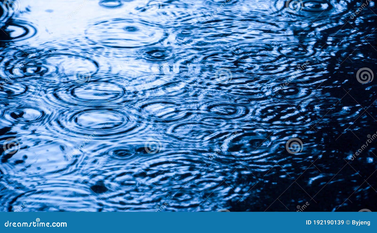 Rain Drops in the Water, Effect Filter Stock Image Image of macro