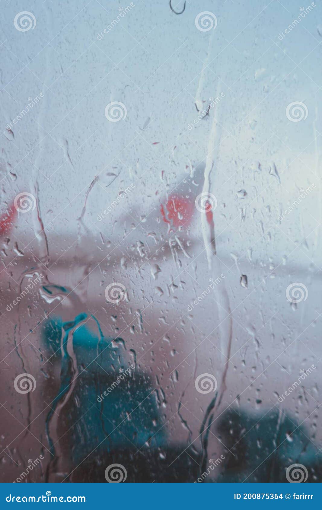 rain drops on window glass.