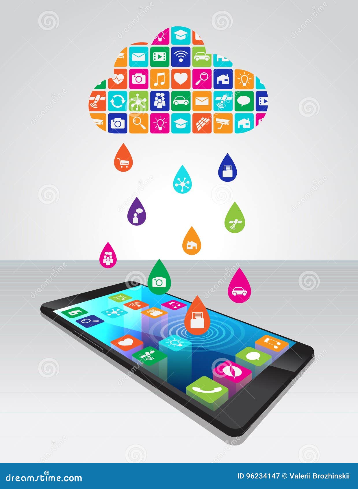 Rain from Mobile Apps the Application Downloaded and Installed Stock
