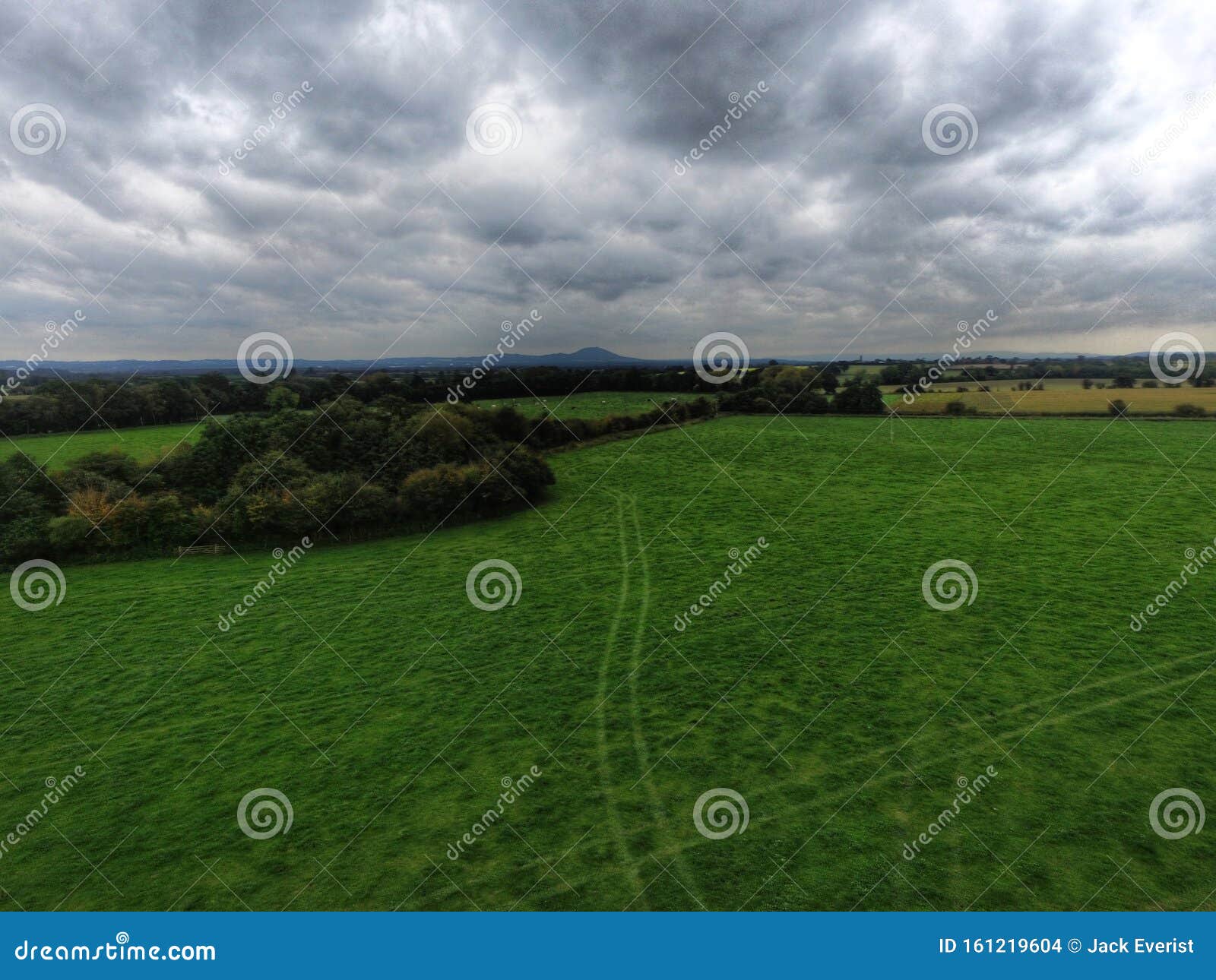 rain over the wrekin drone image