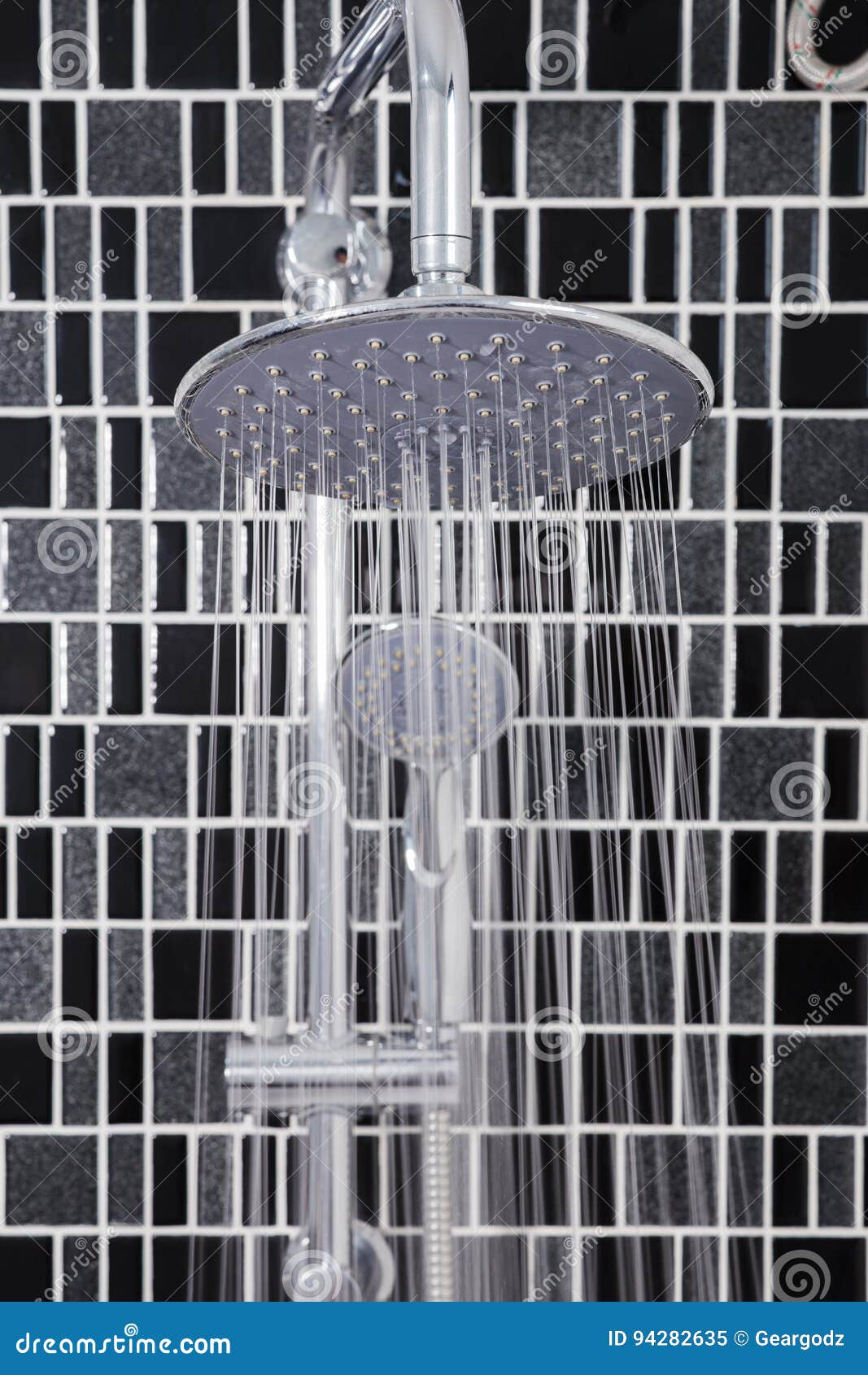 Rain Shower Head in Bathroom Stock Image Image of home, clean 94282635