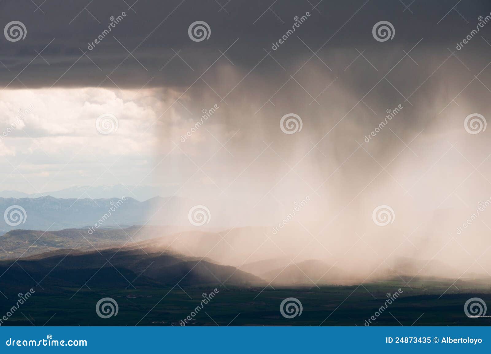 rain storm, basque country (spain)