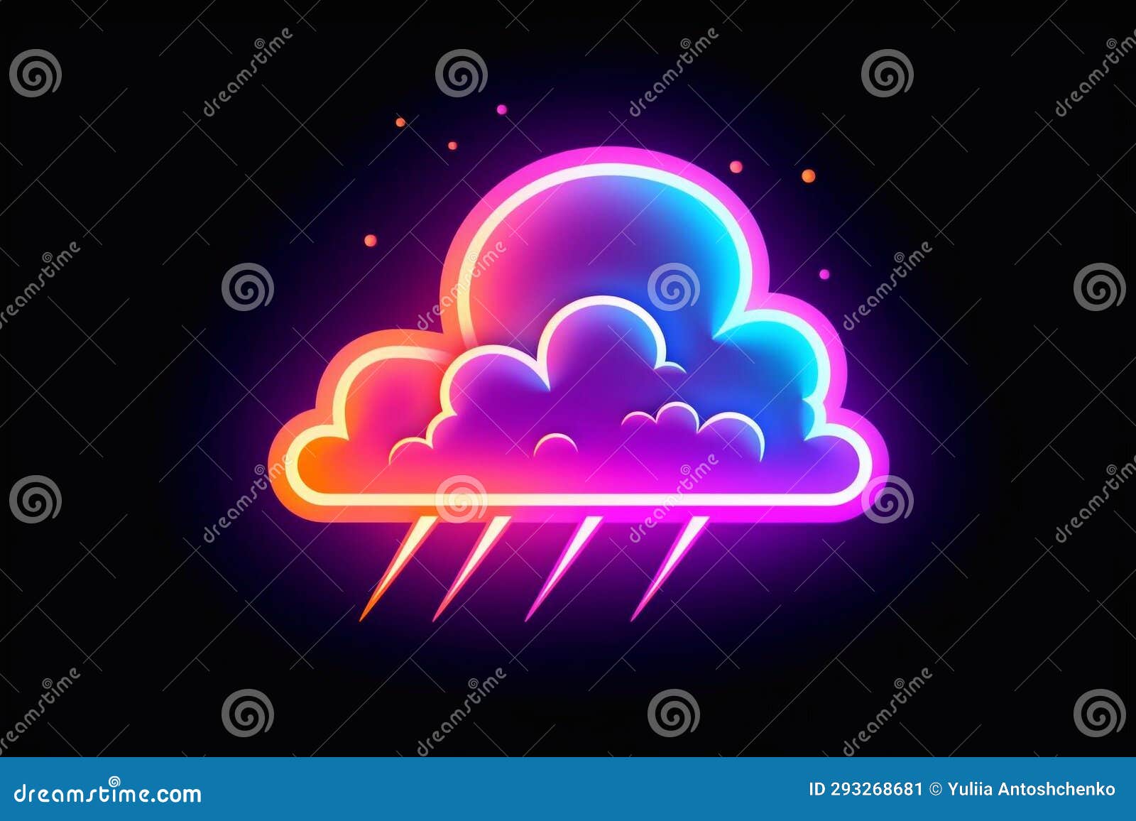 Rain weather forecast. stock illustration. Illustration of lighting