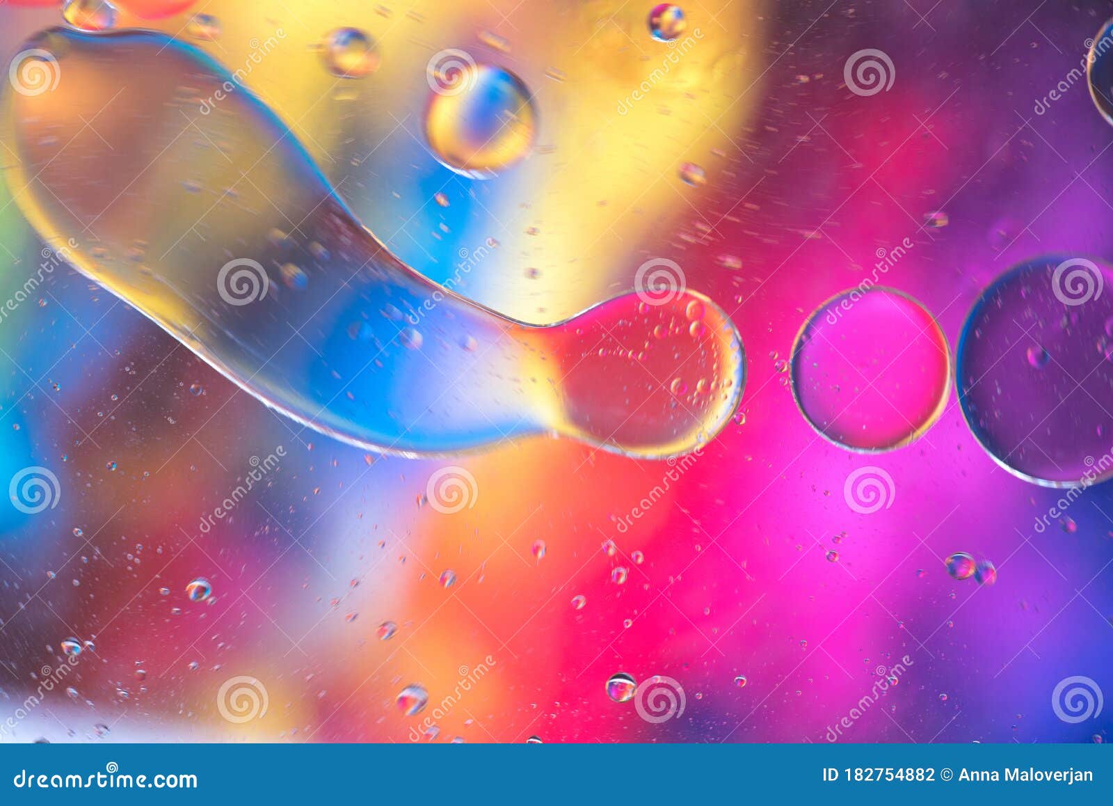 rainbow abstract background picture made with oil, water and soap