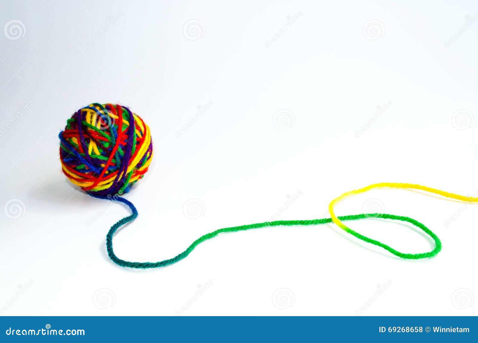 Red Ball Of Yarn Stock Image 30222547