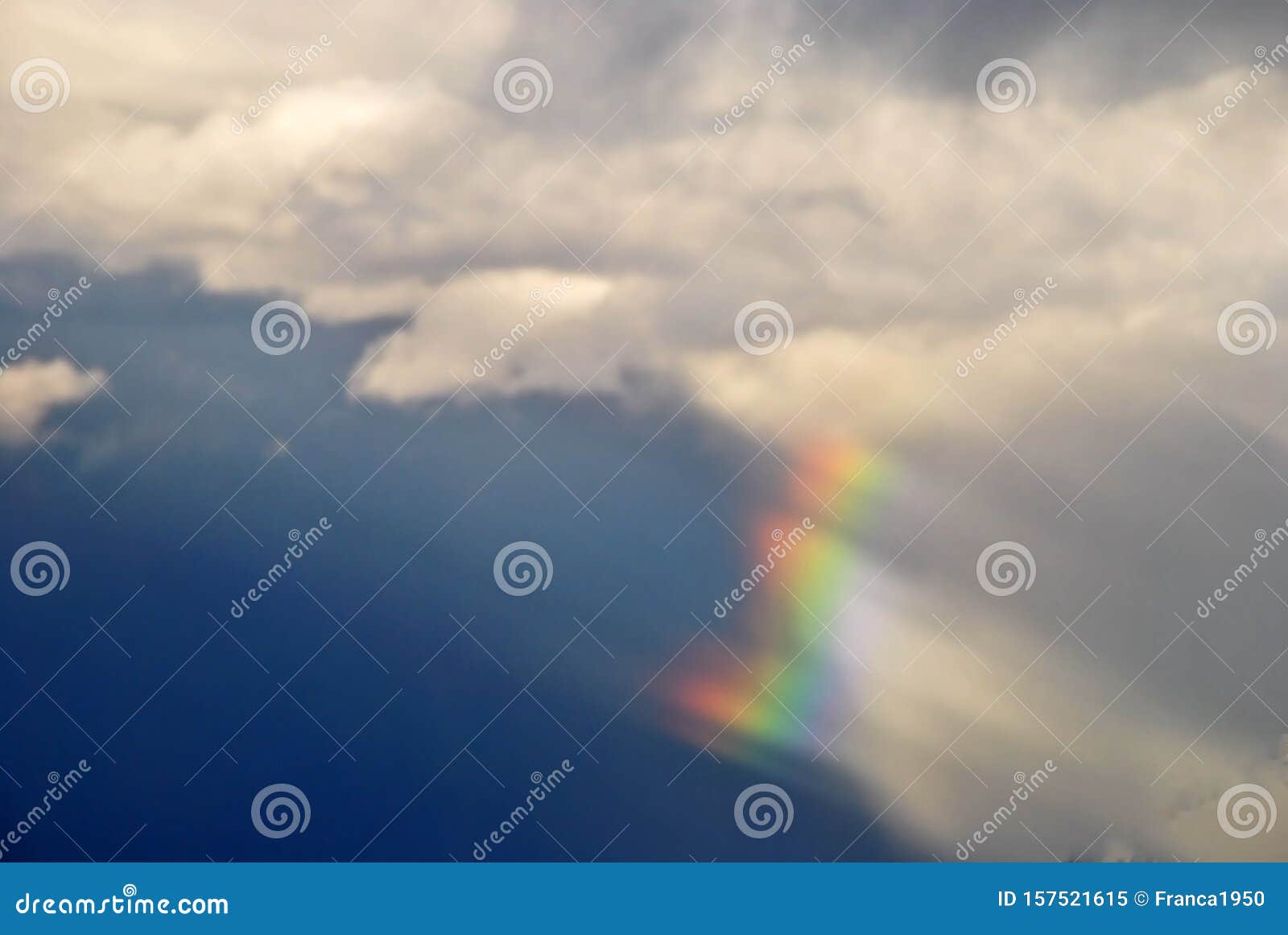 A Rainbow without Beginning and End on the Earth Stock Image Image of