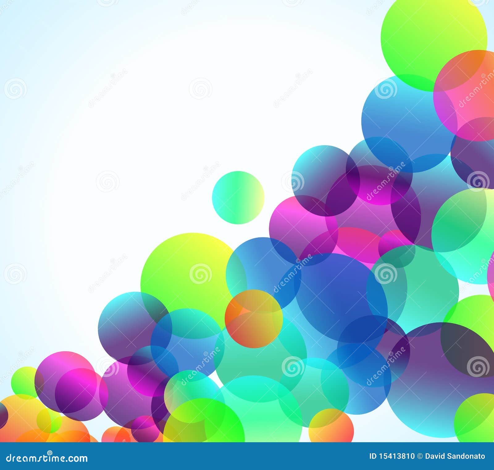 Rainbow Bubbles Background for Elegant Flyers Stock Vector