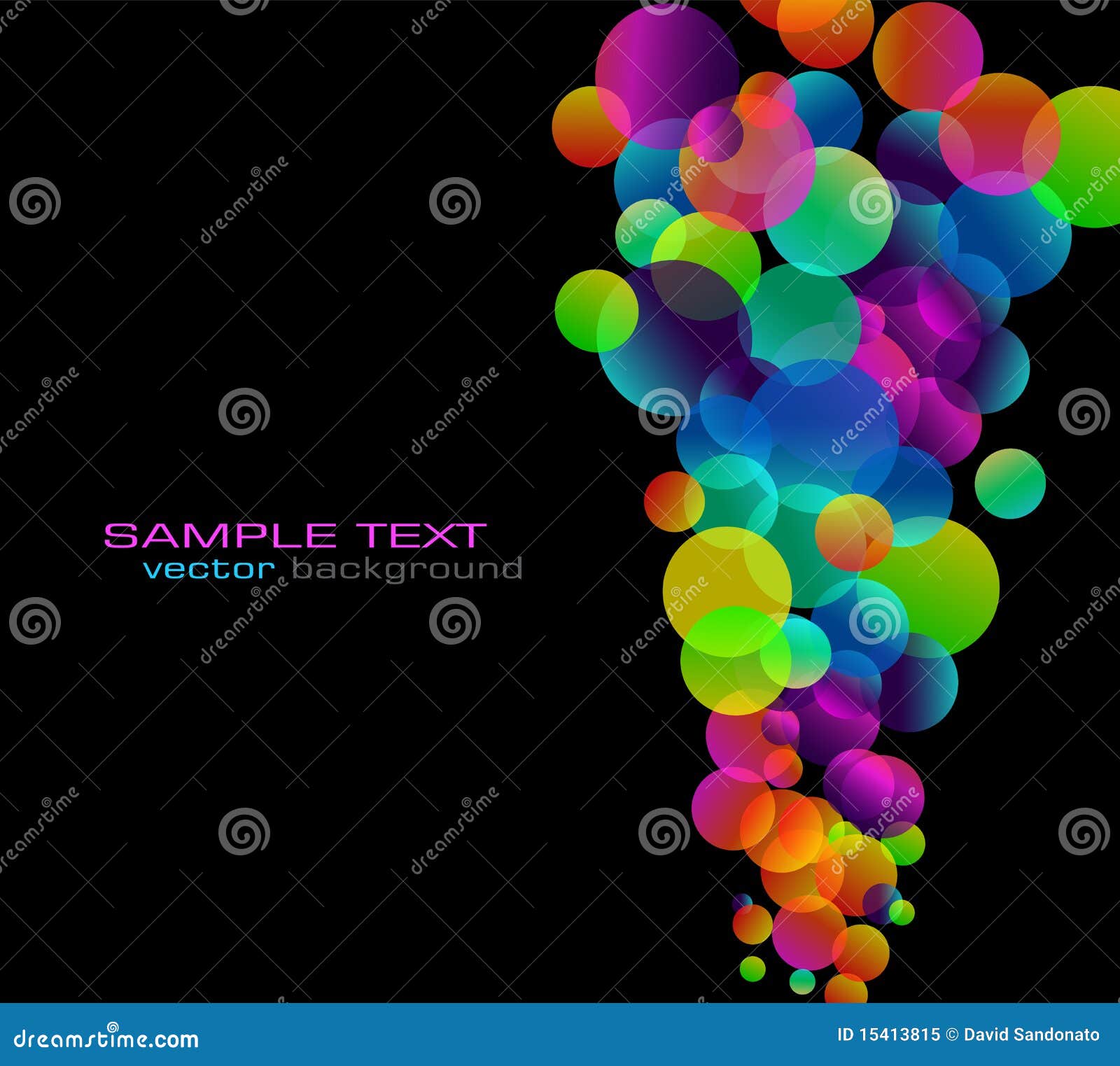 Rainbow Bubbles Background for Elegant Flyers Stock Vector