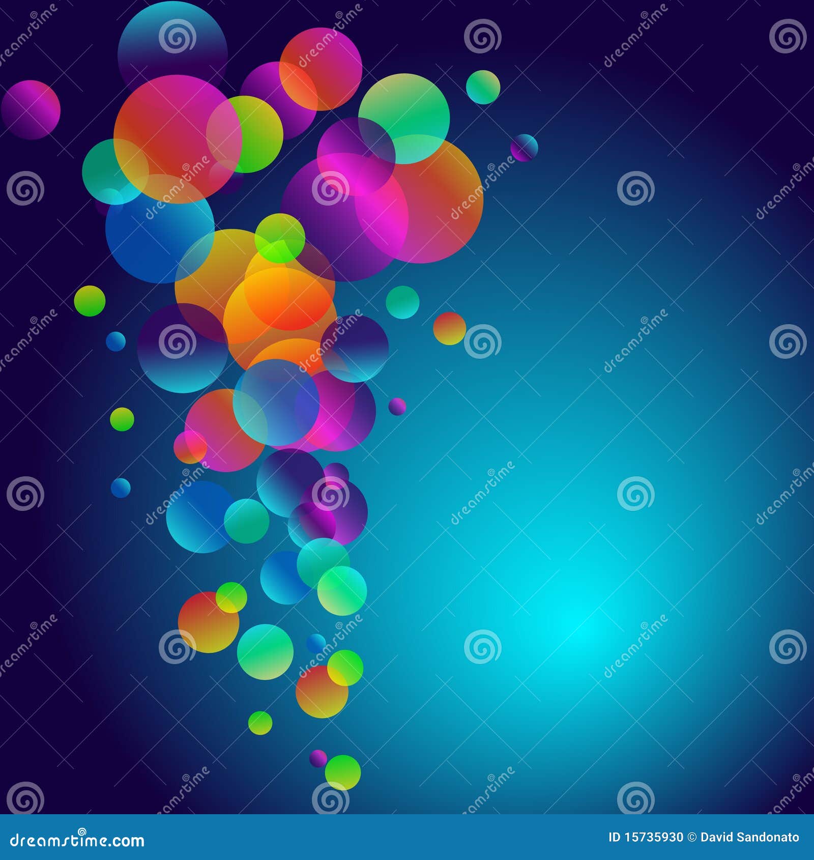 Rainbow Bubbles Background for Elegant Flyers Stock Vector