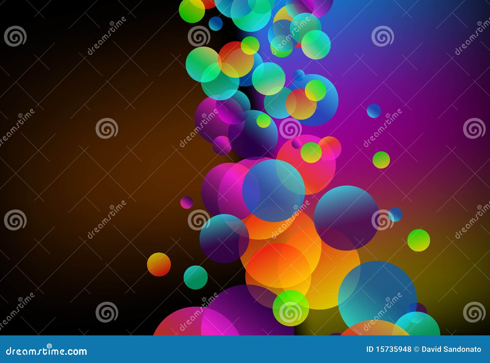 Rainbow Bubbles Background for Elegant Flyers Stock Vector