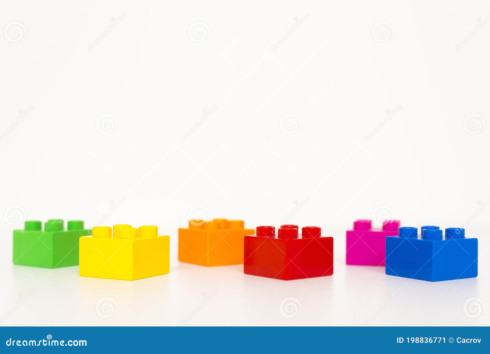 Rainbow building blocks. stock image. Image of object 198836771
