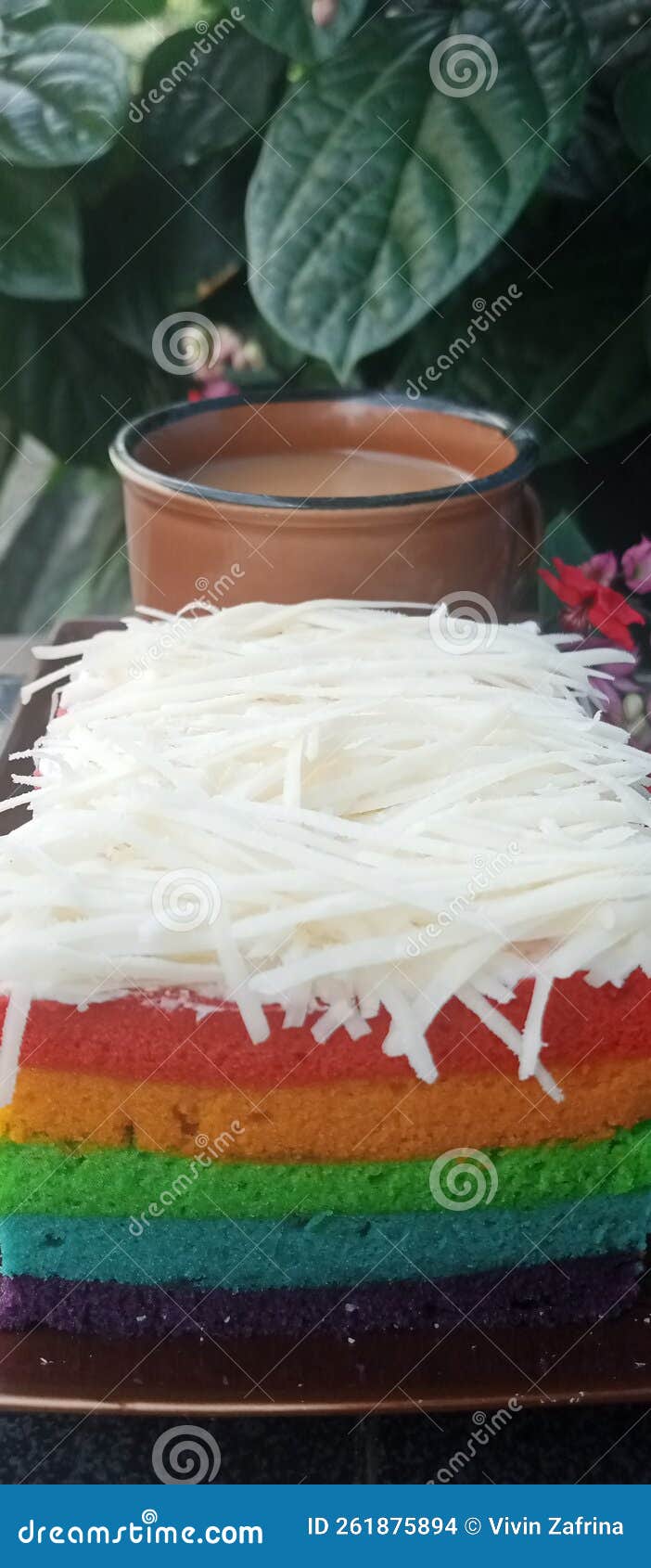 Rainbow Cake stock photo. Image of rainbow, full, gren 261875894