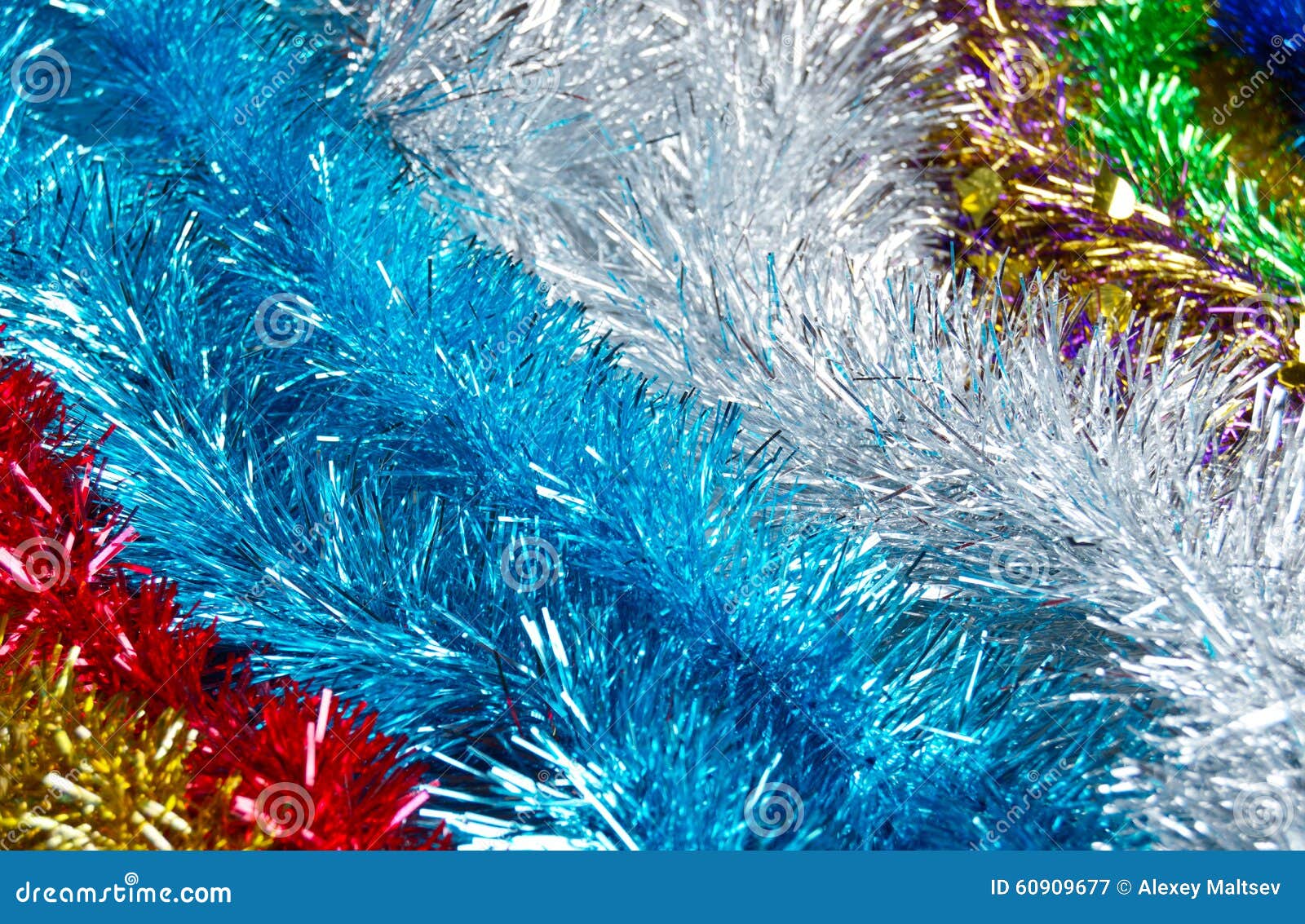 The Rainbow Celebratory Tinsel Stock Image Image of party, festive 60909677