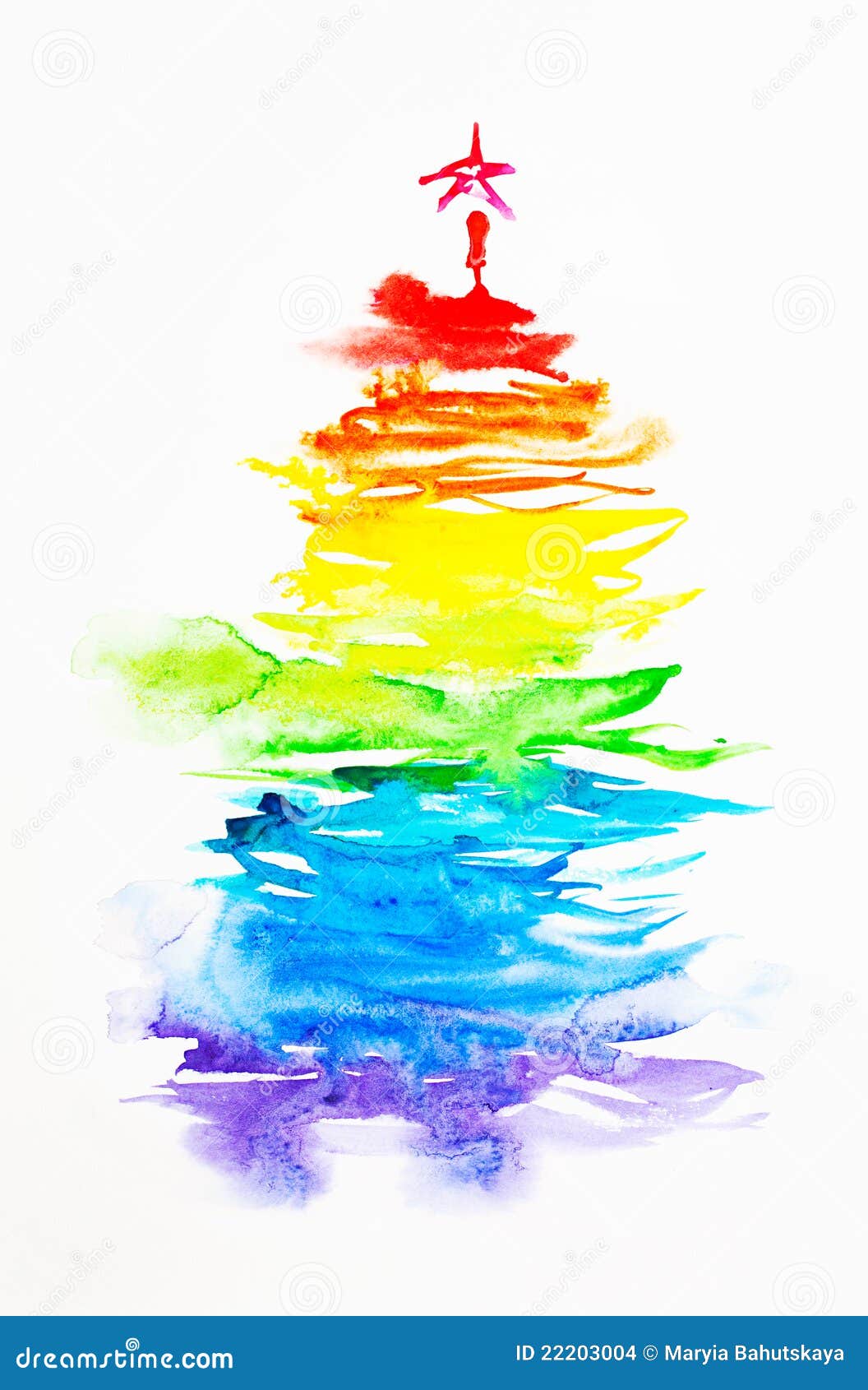 Rainbow Christmas Tree Stock Images - Image: 22203004