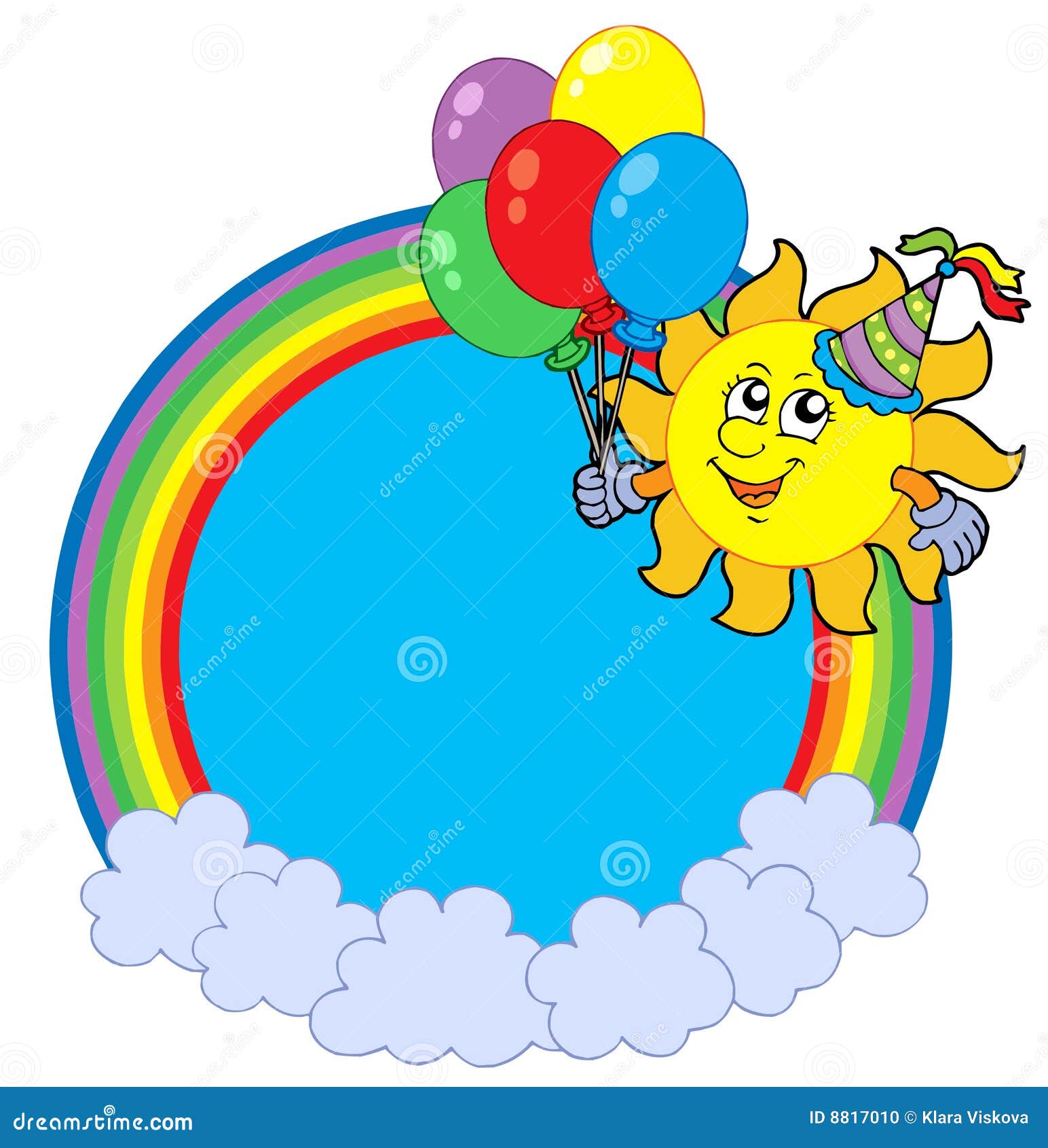 clipart of rainbow and sun - photo #28