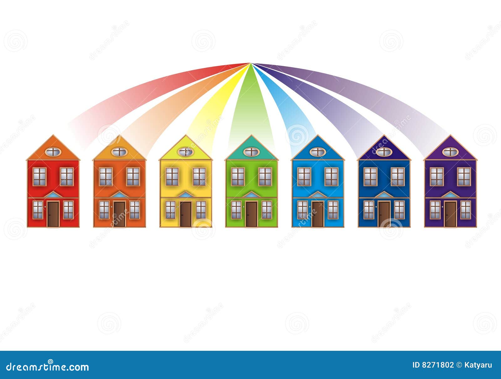 Rainbowcity 2 stock illustration. Illustration of green 8271802