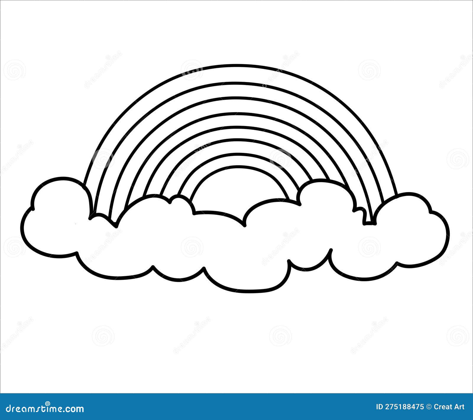 Rainbow Clipart Black And White