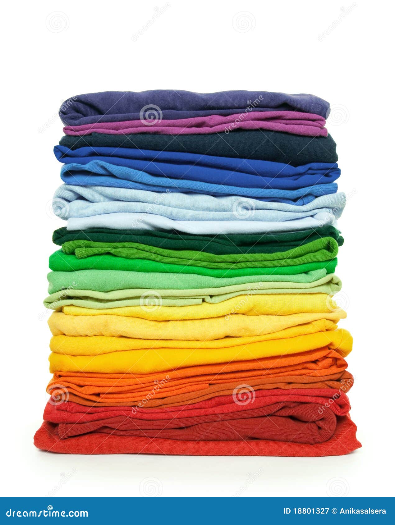 rainbow clothes pile
