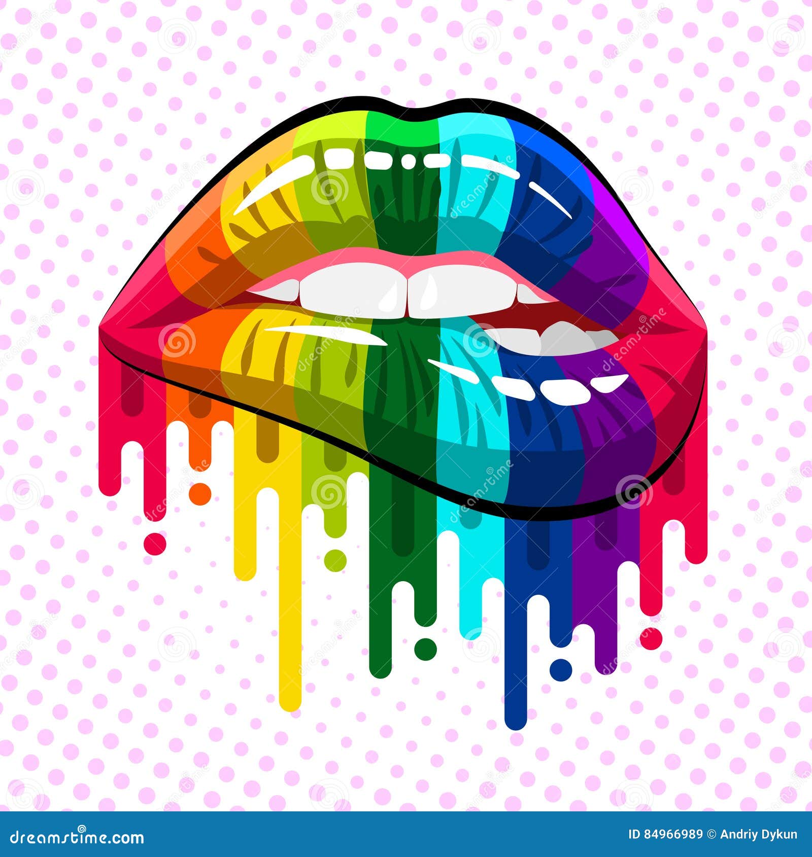 rainbow color lips