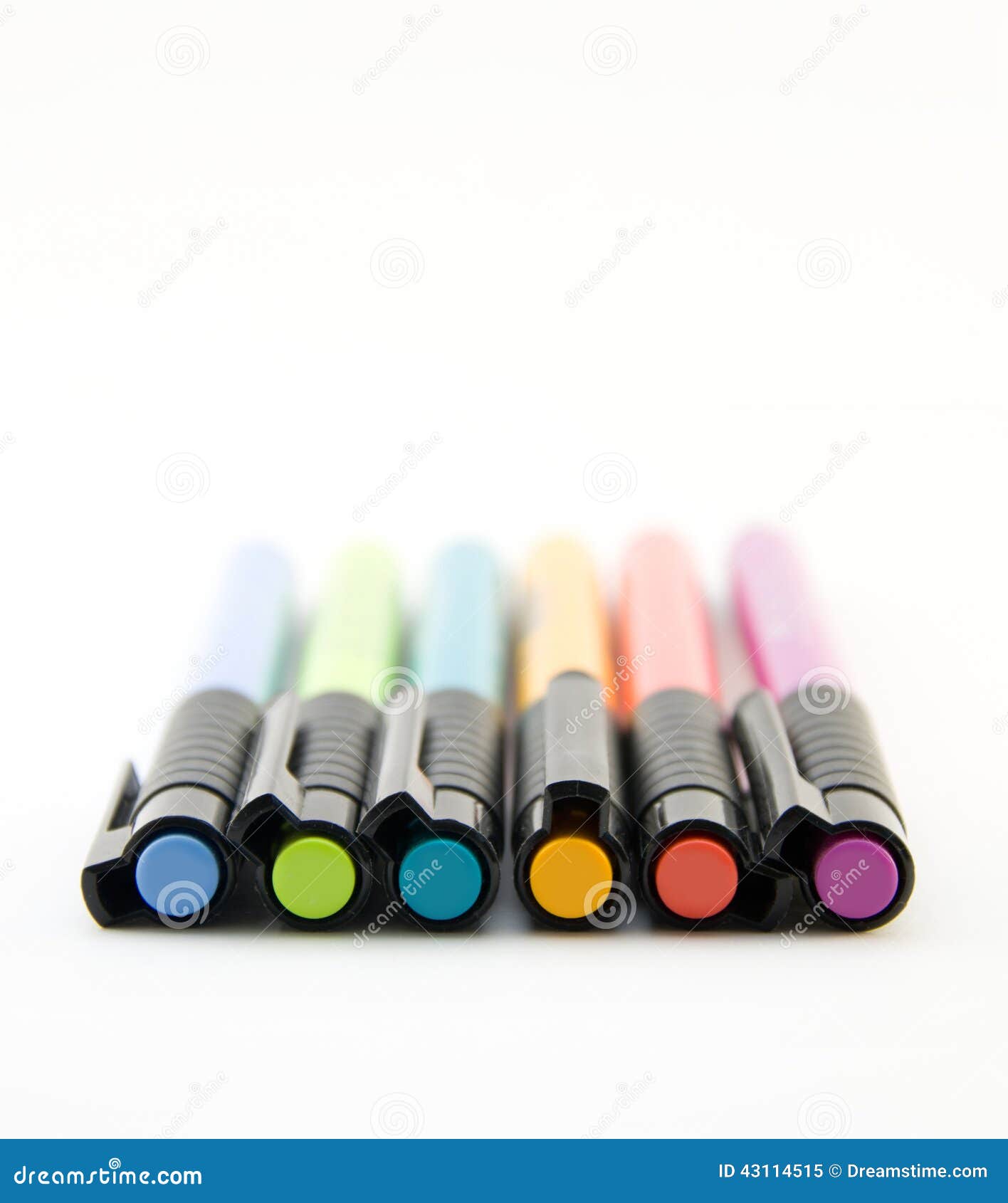 Rainbow Color Markers stock image. Image of school, vibrant 43114515