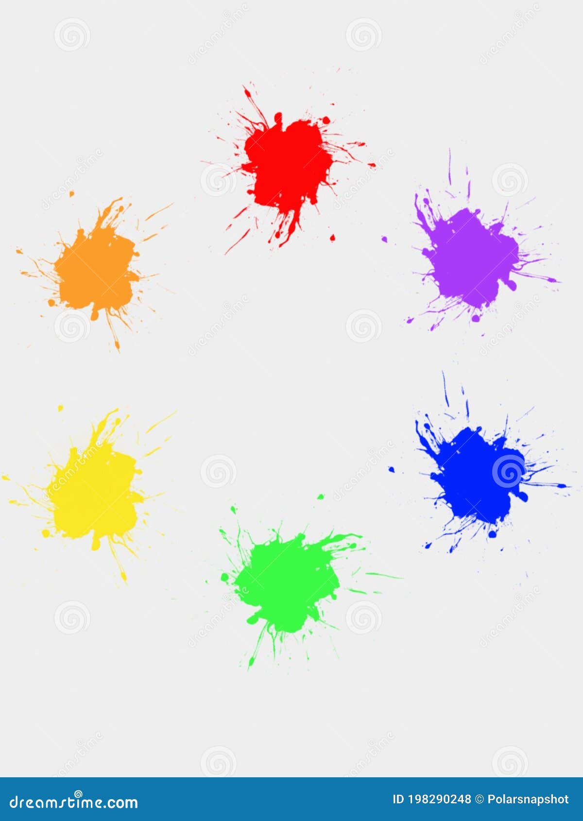 Rainbow Color Paint Splash Circle Stock Illustration - Illustration of